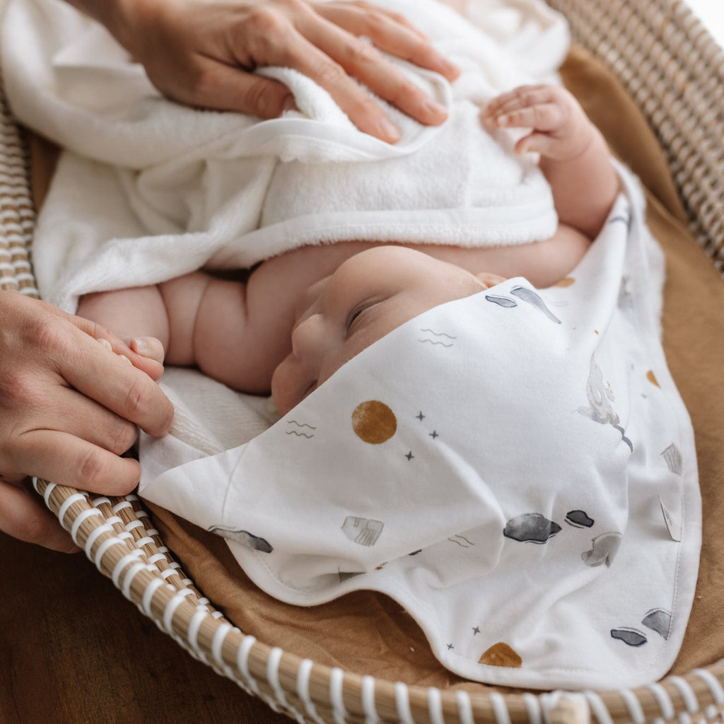 Perlimpinpin - Serviette à Capuchon Bambou - Lune