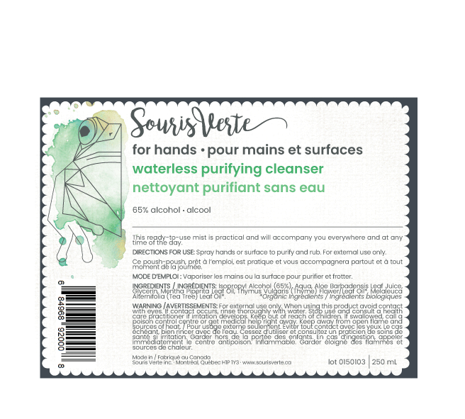 Souris Verte - Nettoyant Purifiant Mains & Surfaces 236ml